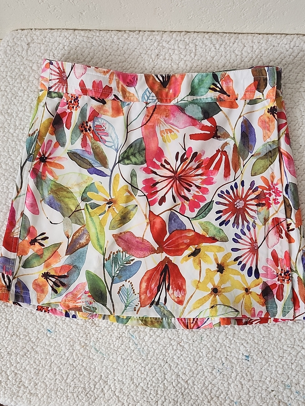 RipSkirt Hawaii Wrap Skirt Wildflower Watercolor Floral Travel Beach Length 1
